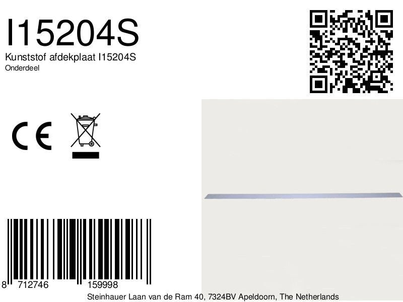 1482 plastic afdekplaat 30*6*1185