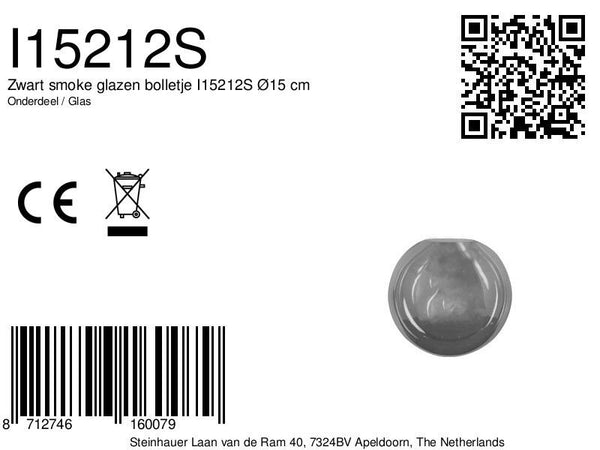 2730 glas kogel smoke 15cm
