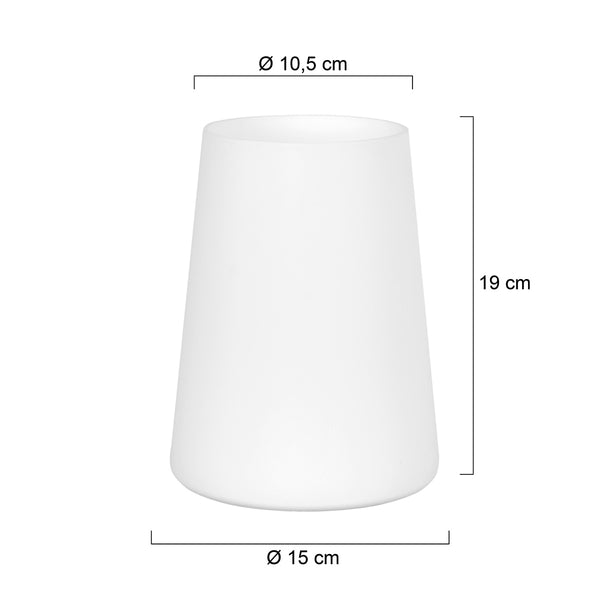 3101 glass E27 White Mat 15*10*19cm