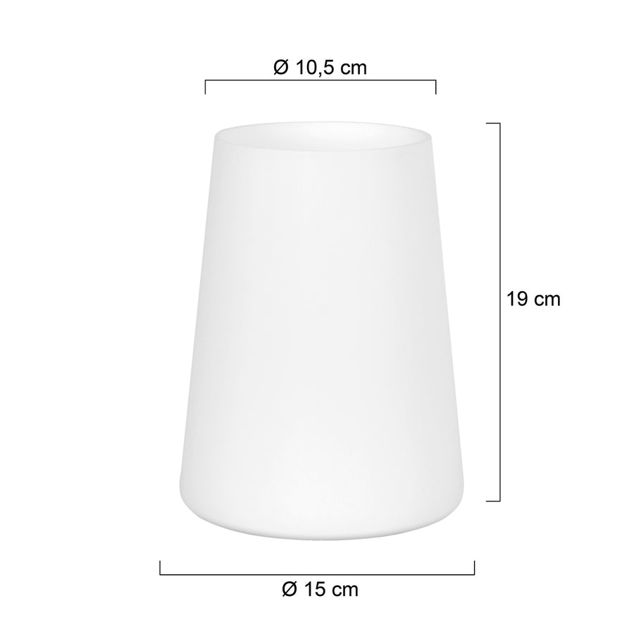 3101 glass E27 White Mat 15*10*19cm