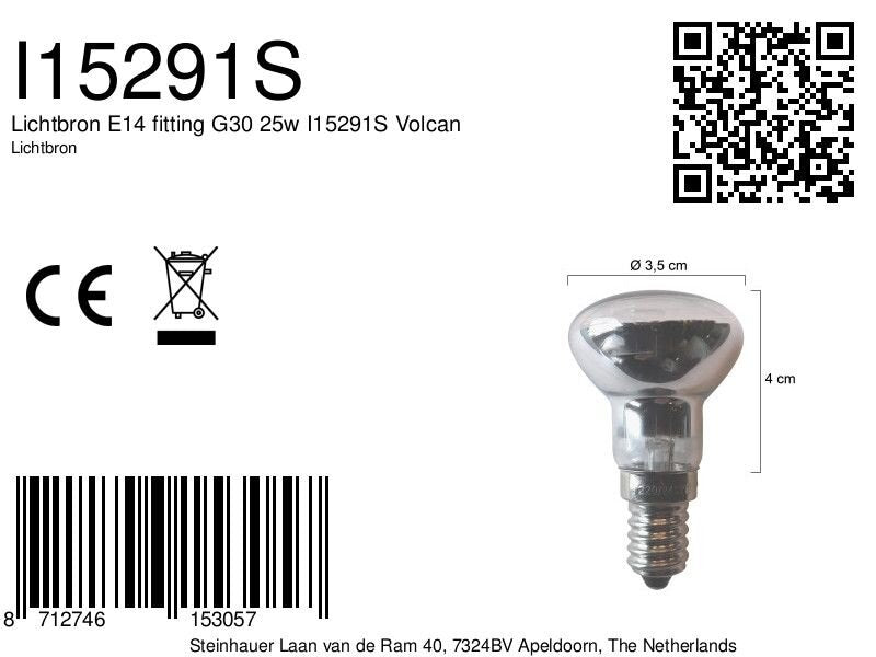 Lichtbron 3117 bulb E14 R39 30w Volcan