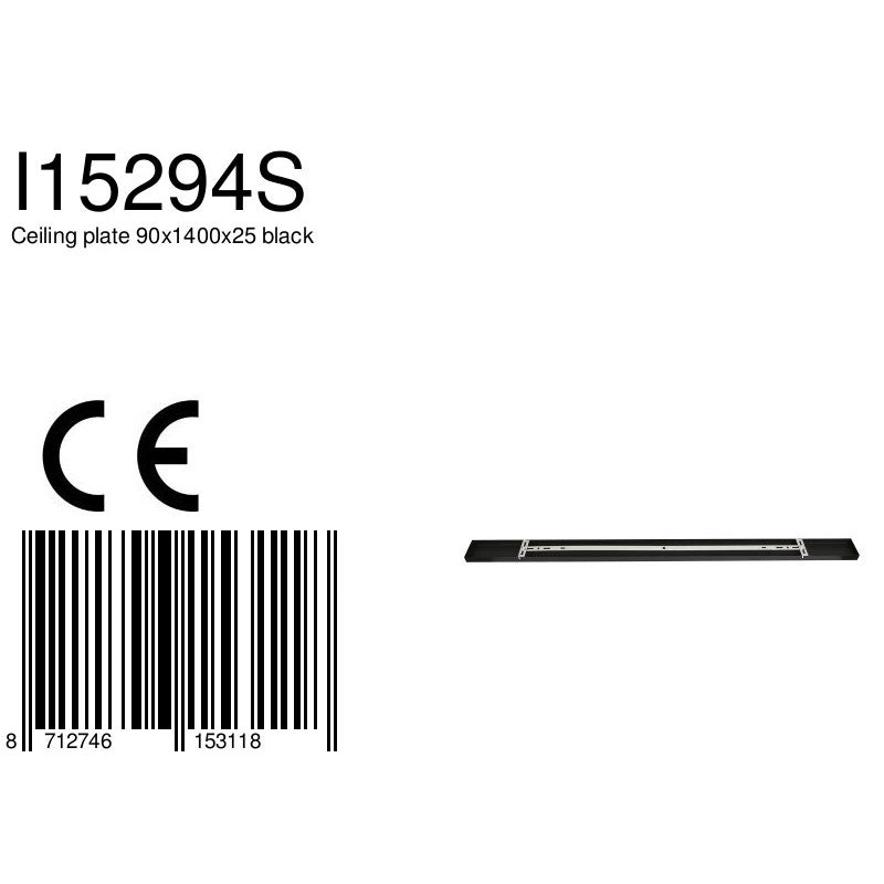 Plafondplaat I15294S Zwart