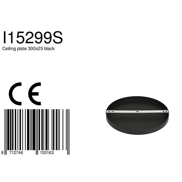 Plafondplaat Rond I15299S Zwart