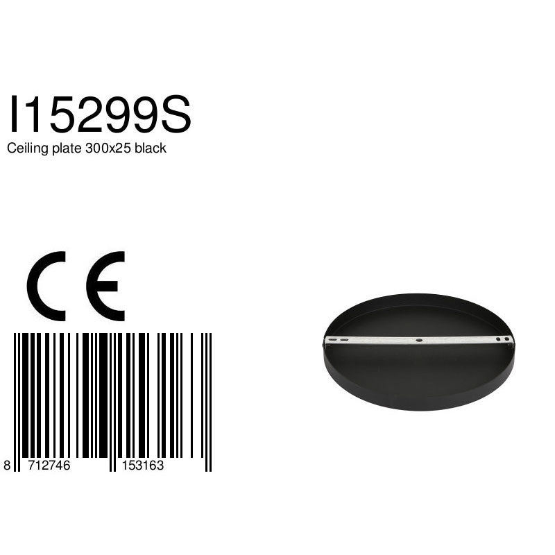 Plafondplaat Rond I15299S Zwart