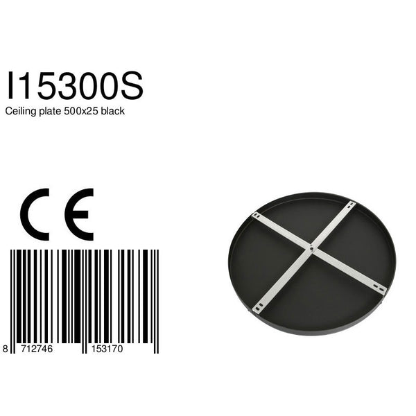Plafondplaat Rond I15300S Zwart