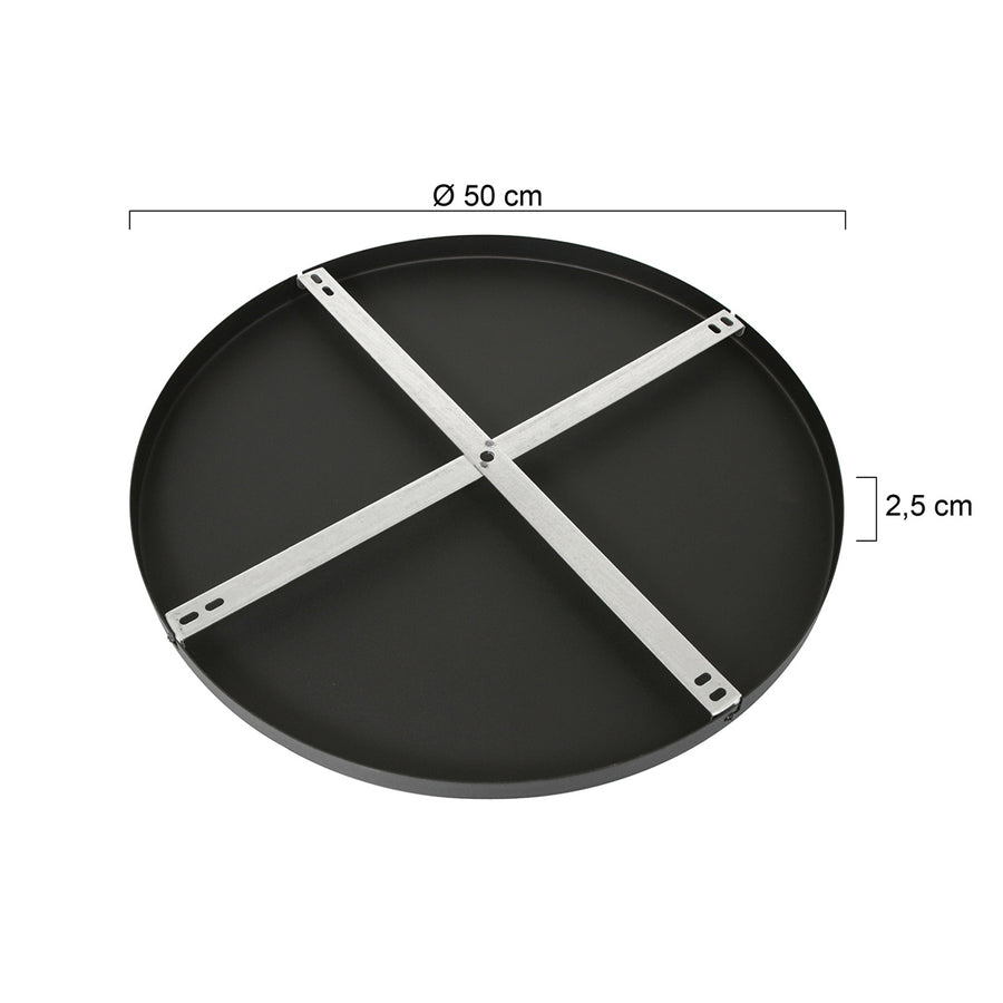 Plafondplaat Rond I15300S Zwart