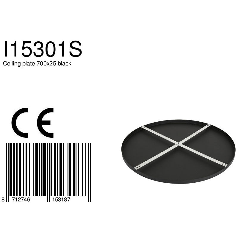 Plafondplaat Rond I15301S Zwart