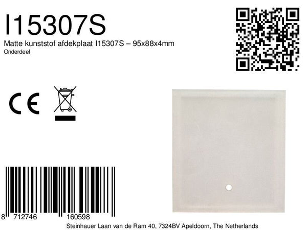 3083 KU afdekplaat 95x88x4mm reflec