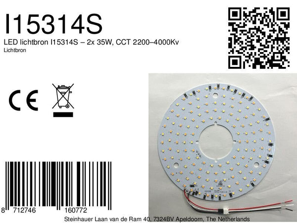 Led lichtbron i15314s – 2x 35w, cct 2200–4000kv
