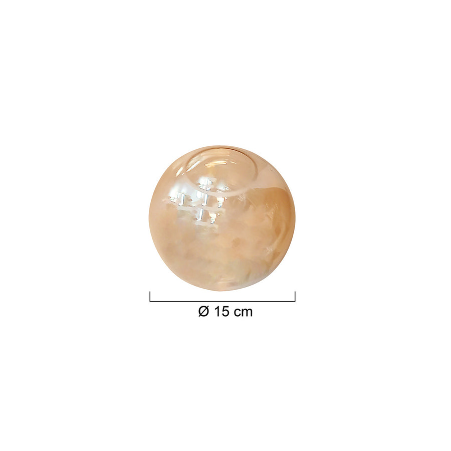 2730 glas kogel amber 15cm