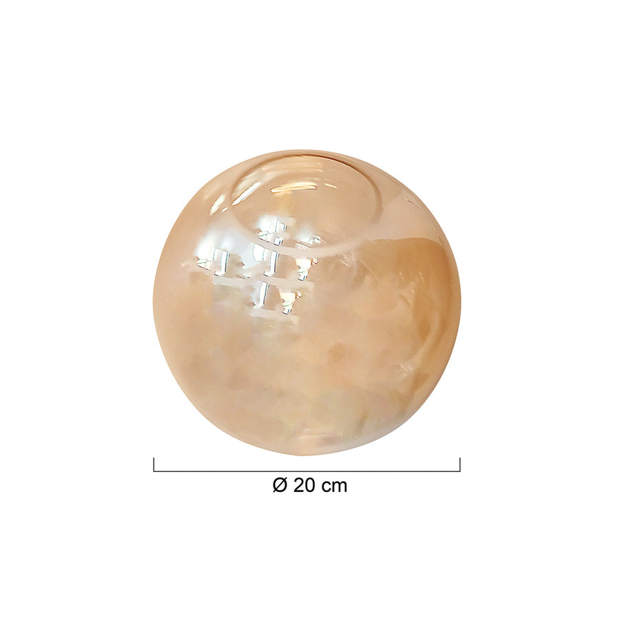 3496 glas kogel amber 20cm