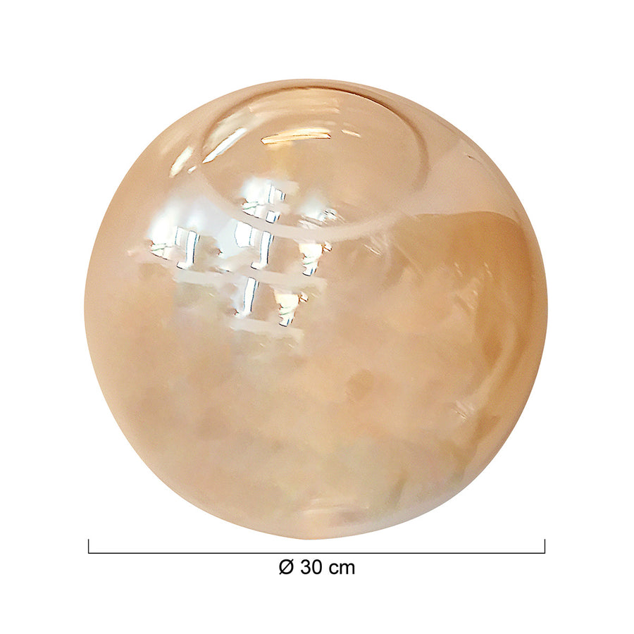 3498 glas kogel amber 30cm