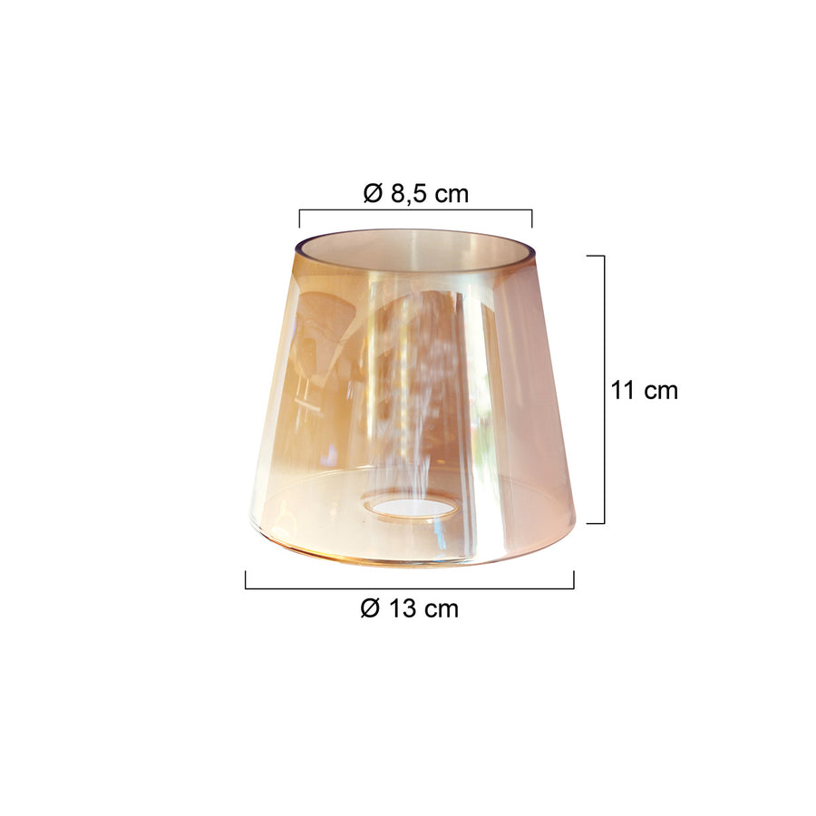 3102 glass amber 14cm