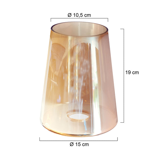 3103 glass amber 15x10x19cm