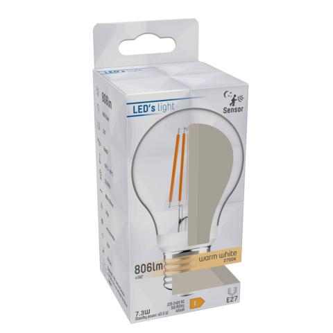 611127 Ledfil.7,3w E27 dag+bewsenso