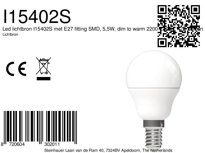620110 Led smd 5,5w E14 dimb.