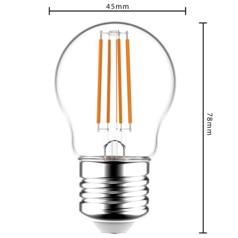 620149 Ledfil. 4,5w, E27, 2700K,G45