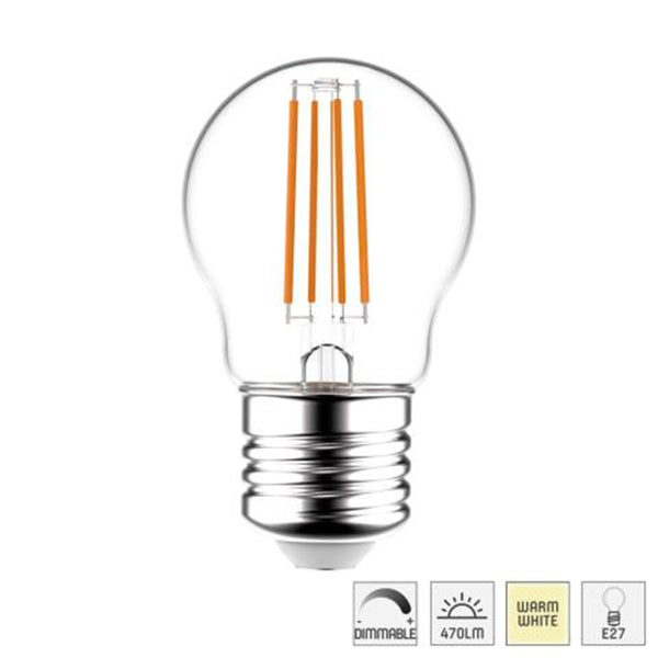 620151 Ledfil. 4,5w, E27, 2700K,dim