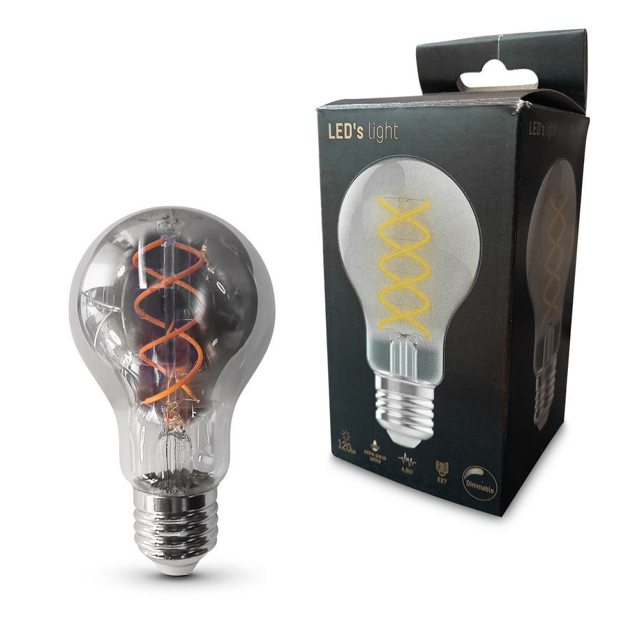 Dimbare smoke lichtbron met e27 fitting 120 lumen 1800 kelvin 4,5 watt