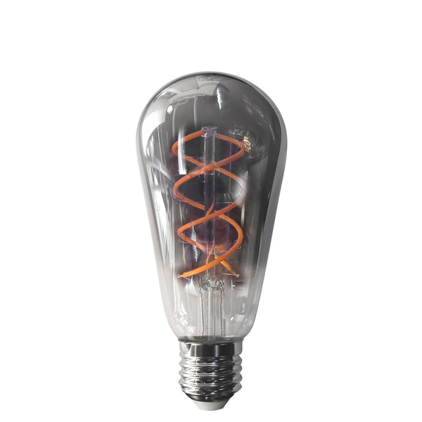 Dimbare smoke lichtbron met e27 fitting 140 lumen 1800 kelvin 4,5 watt