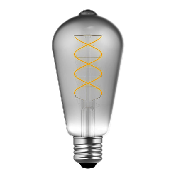 Dimbare smoke lichtbron met e27 fitting 140 lumen 1800 kelvin 4,5 watt