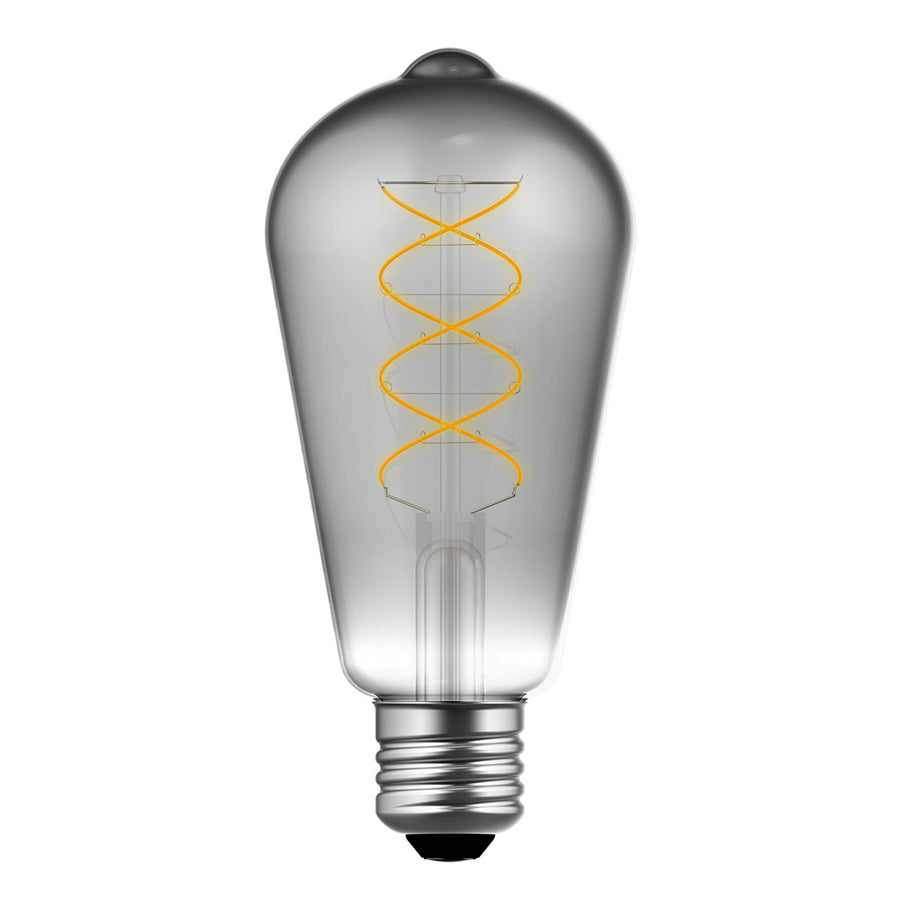 Dimbare smoke lichtbron met e27 fitting 140 lumen 1800 kelvin 4,5 watt