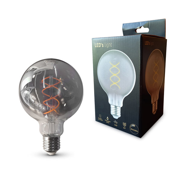 Dimbare smoke lichtbron met e27 fitting 140 lumen 1800 kelvin 4,5 watt