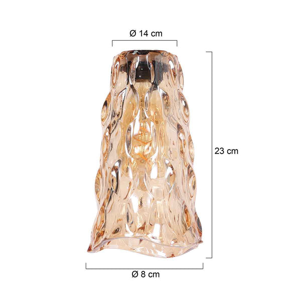 3831 glas 22*13*8cm bubbles