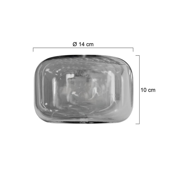 3864 glas15*11cm smoke