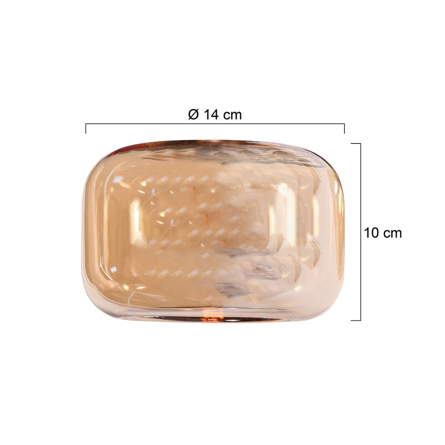 3864 glas15*11cm amber