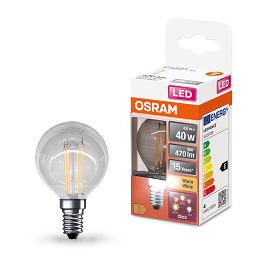 3 steps led lichtbron 4w e14 filament osram