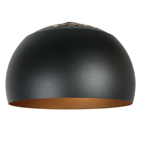 Lampenkap k1059ss ø40cm – metalen kap zwart/goud e27
