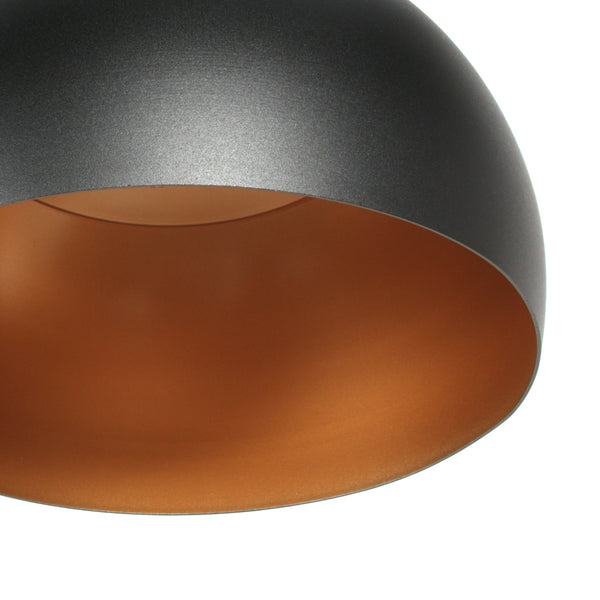 Lampenkap k1059ss ø40cm – metalen kap zwart/goud e27