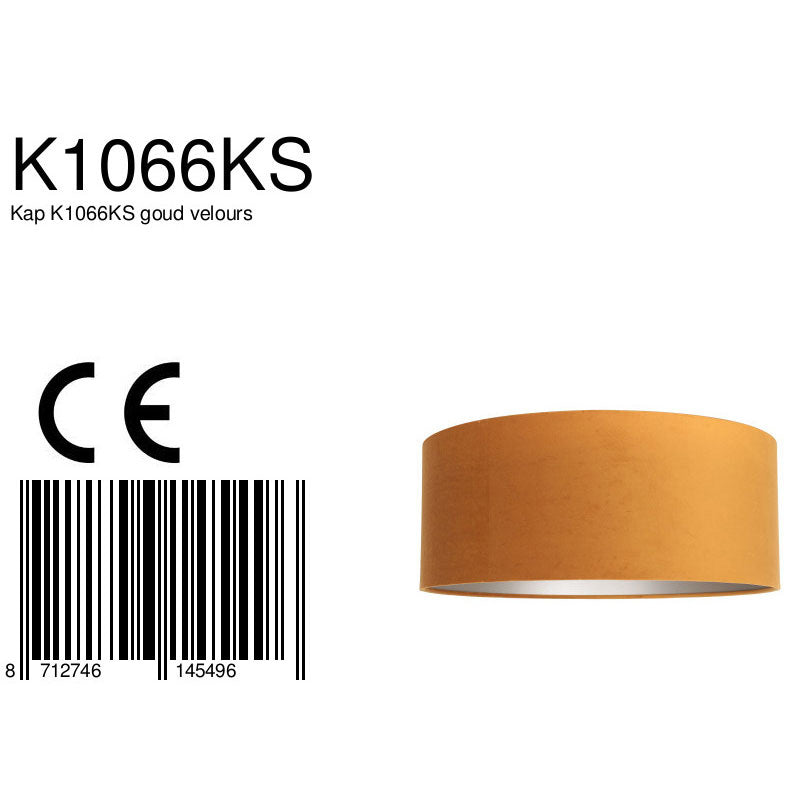 Lampenkap K1066KS Fluweel Goud