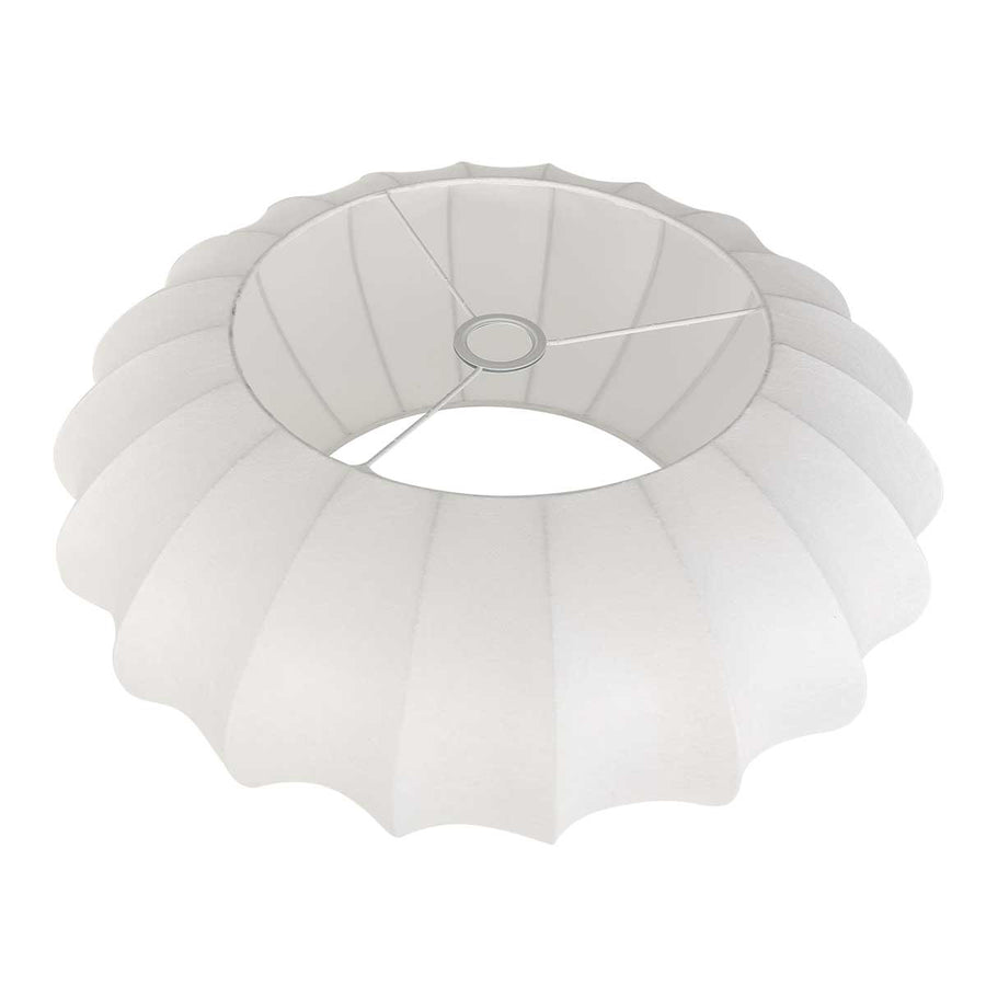 Wit zijden lampenkap k10942s ø60cm met e27 support.