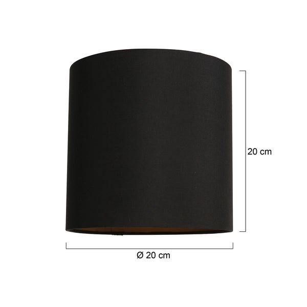 Kap 20cm rond effen zwart *M*
