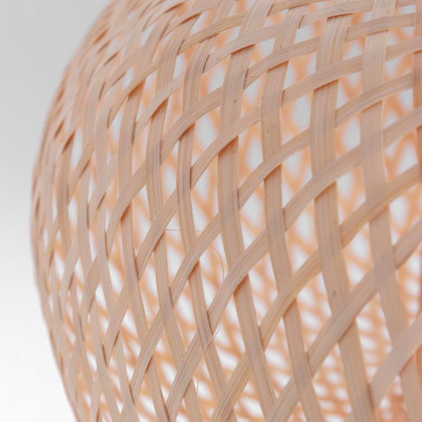 Naturel bamboe met houten lampenkap k2000hs ø60cm met e27 support.