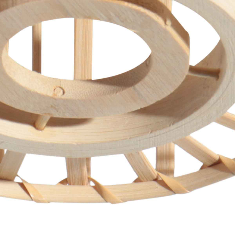 Naturel bamboe/houten lampenkap breeza-beache k2006bs ⌀20cm met e27 support