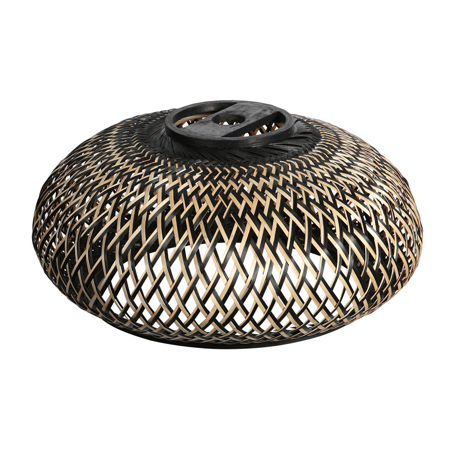 Lampenkap k2007bs – gevlochten bamboe kap ø50 cm met e27 support