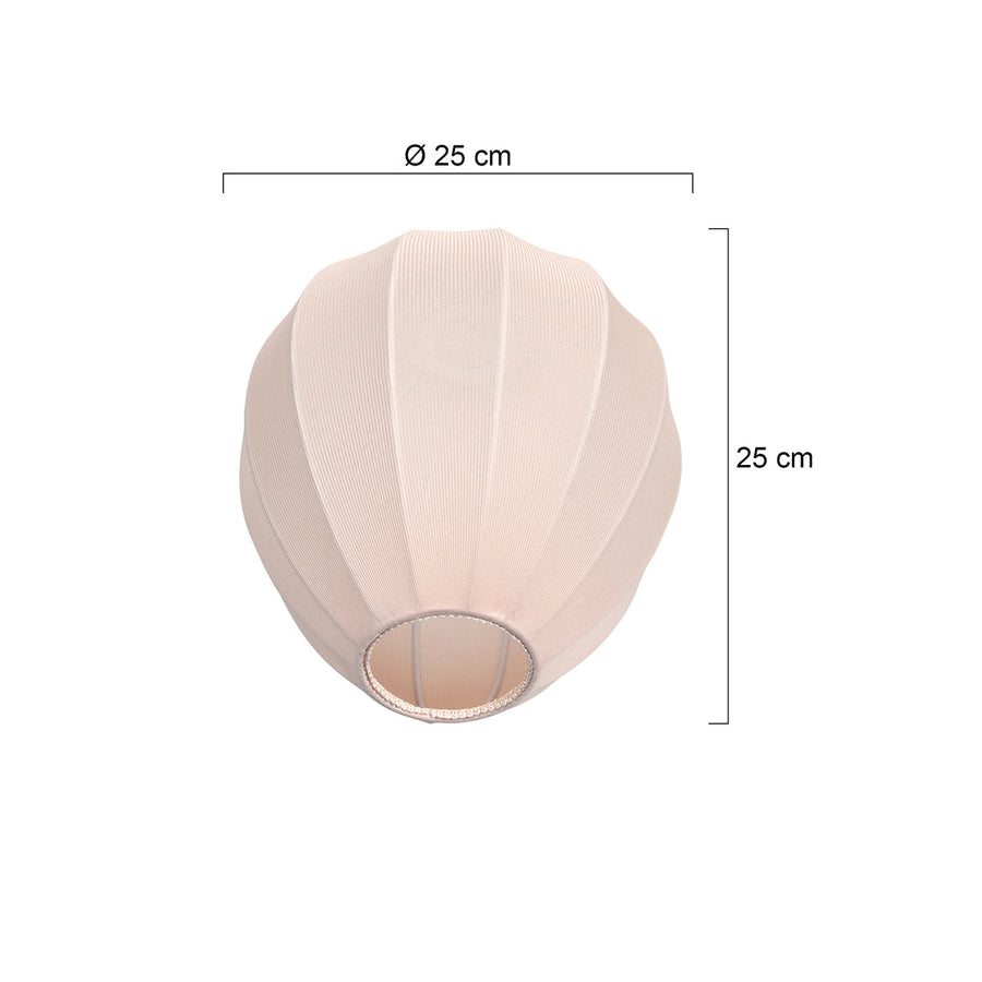 Lampenkap k20121s – handgemaakt beige linnen druppelkapje ø25 cm voor e27 armaturen