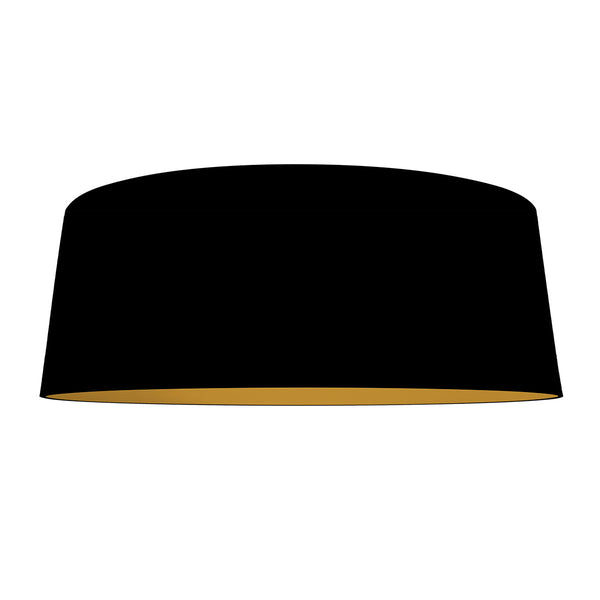 Lampenkap k2013ss – zwart linnen met gouden binnenzijde ø60 cm