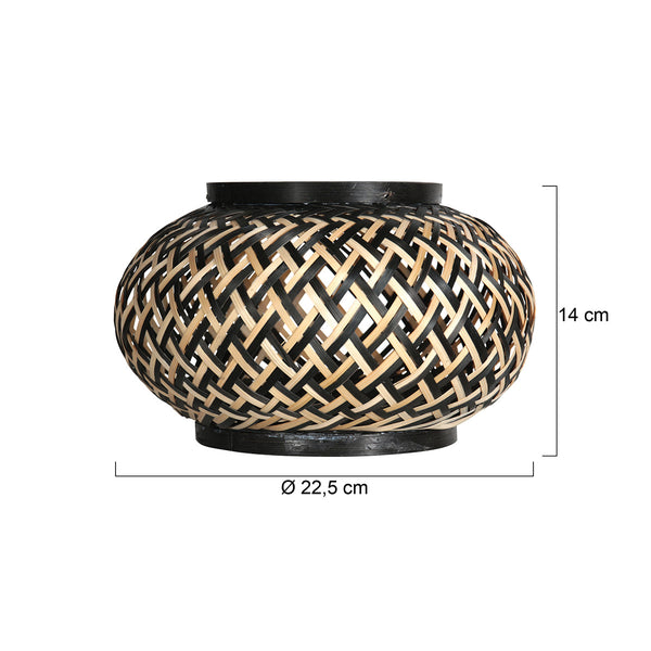 Lampenkap k2014bs – bamboe kap ø22,5cm in warme boho stijl