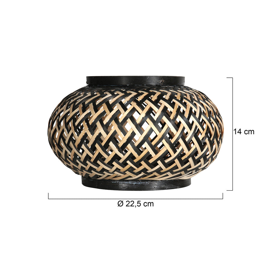 Lampenkap k2014bs – bamboe kap ø22,5cm in warme boho stijl