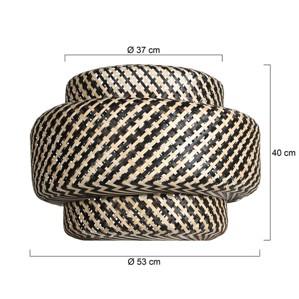 Lampenkap k2018bs ø53cm bamboe, opvallende design kap