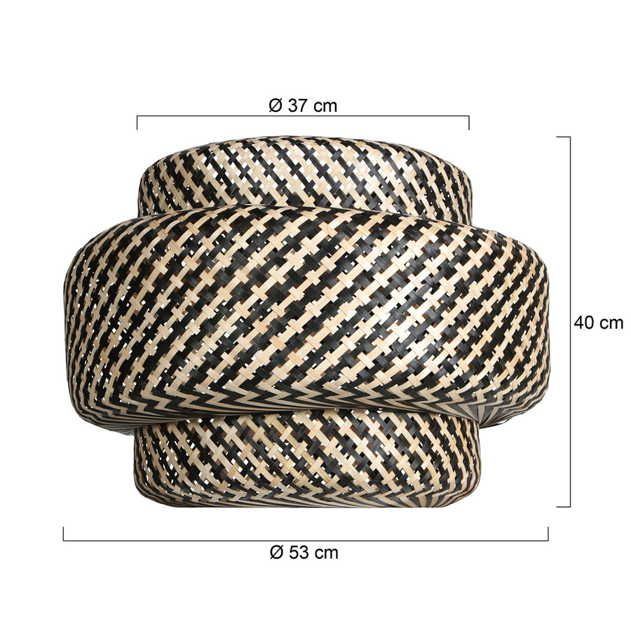 Lampenkap k2018bs ø53cm bamboe, opvallende design kap