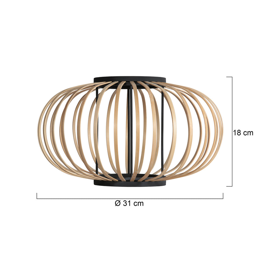 Lampenkap k2019bs ø31cm bamboe kap met luchtig design