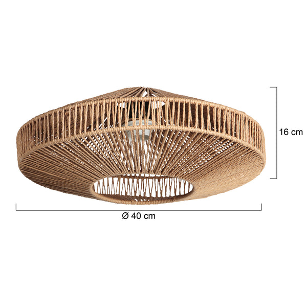 Lampenkap k2023ds ø40cm – touw kap met ronde vorm e27