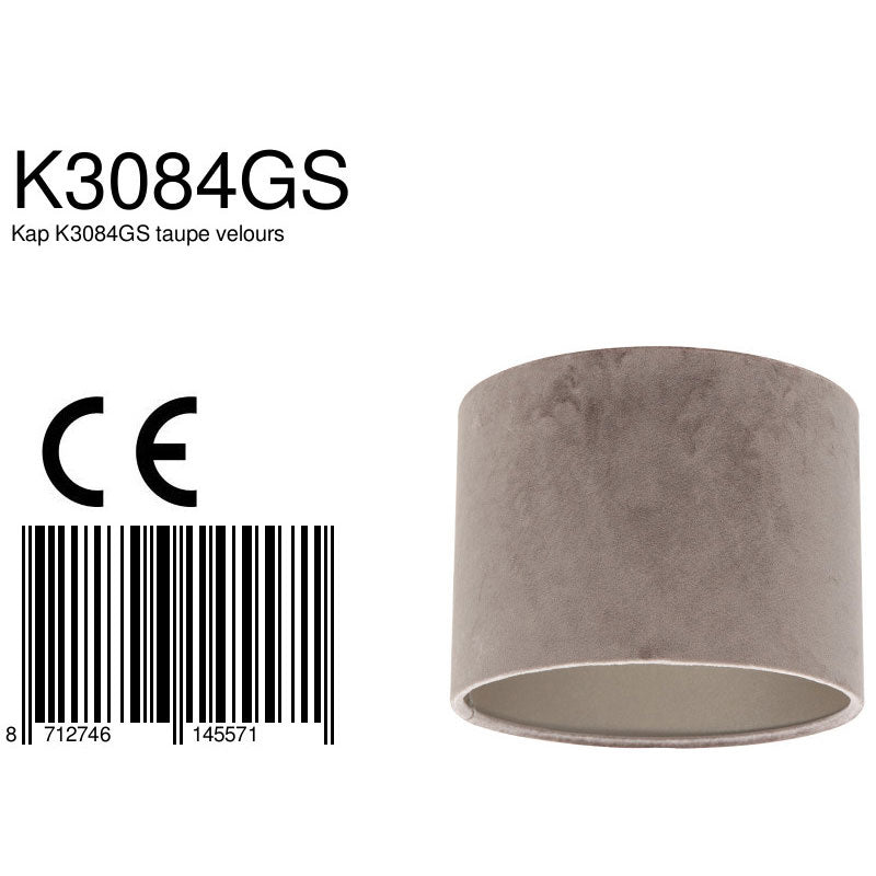 Lampenkap K3084GS Fluweel Zilver