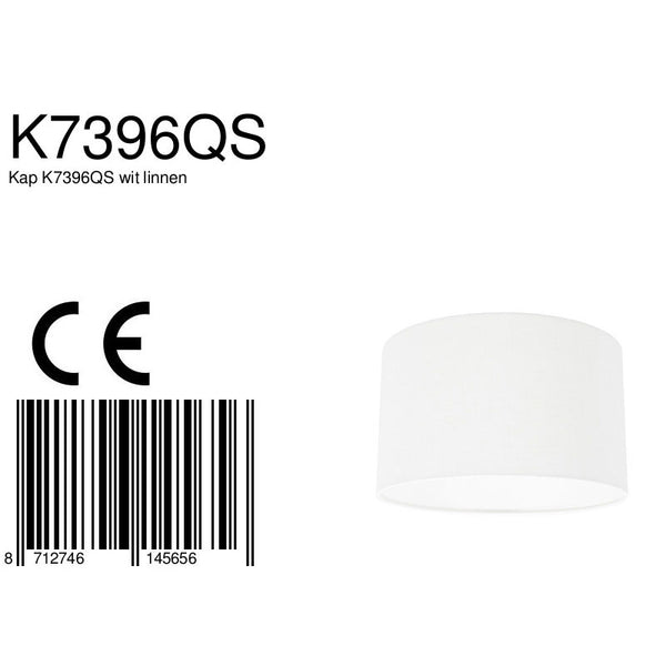 Lampenkap K7396QS Wit Linnen