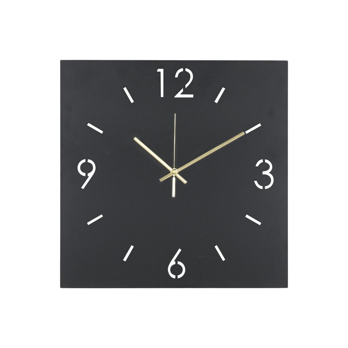 Klok Time 40 X 40 zwart